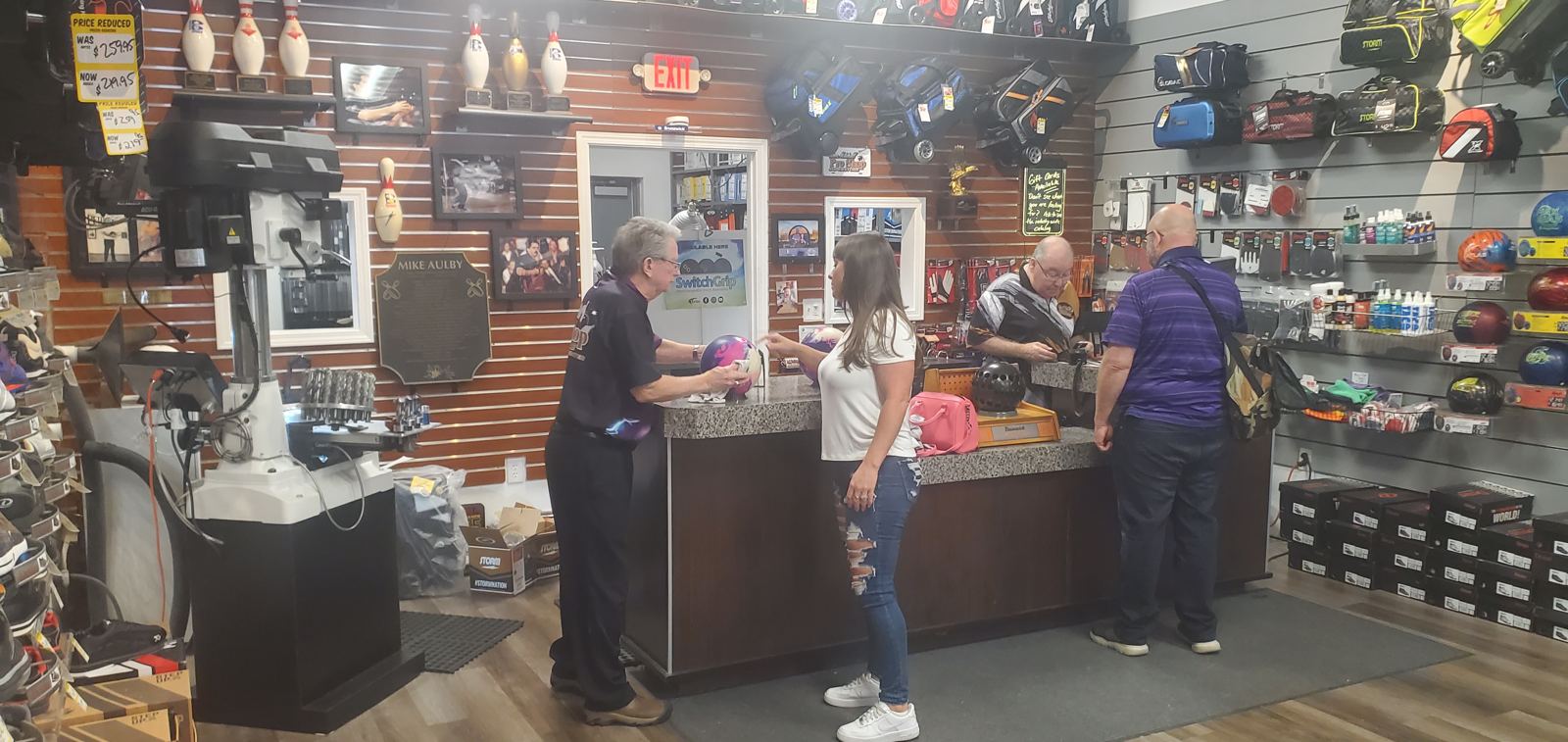 The whole shop — racks, lane and all